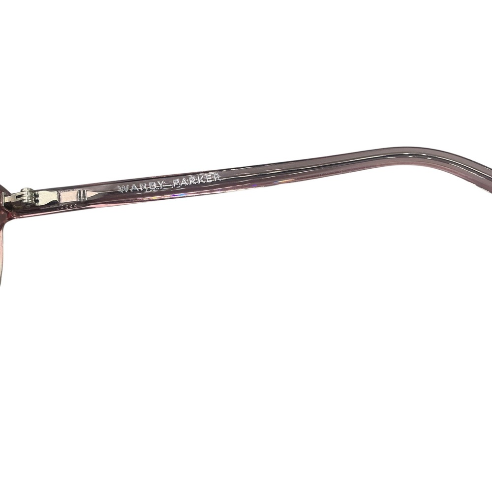 Warby Parker Sadie Eyeglasses Rose Crystal Pink Clear Cat Eye Frames 46-19-140 - Picture 5 of 6